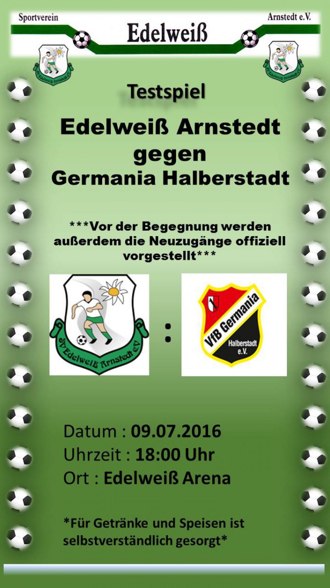 1.Test gegen Germania Halberstadt