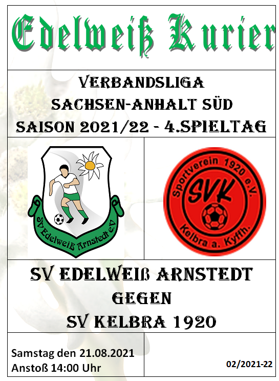 Programmheft 4.Spieltag - SV Kelbra 1920
