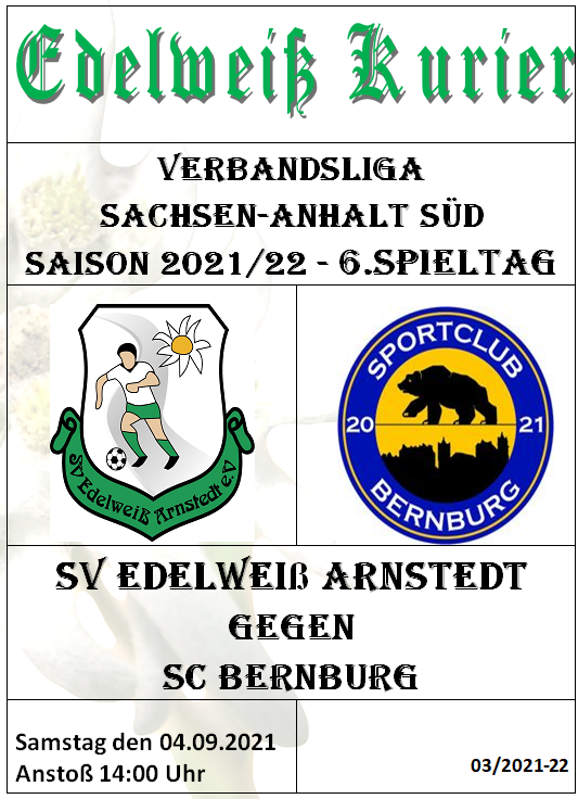 Programmheft 6.Spieltag - SC Bernburg