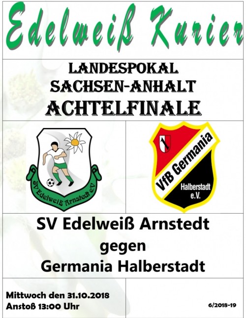 Edelweiße freuen sich auf Germania Halberstadt
