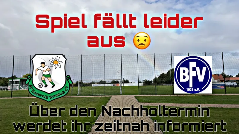 Punktspiel gegen Blankenburg fällt leider aus!