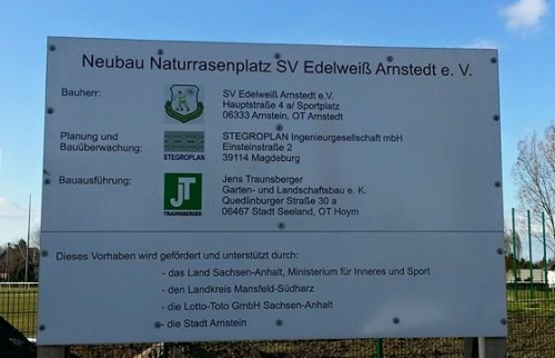 Tribünen-bau in Arnstedt geht voran