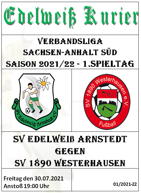 Programmheft gegen SV 1890 Westerhausen
