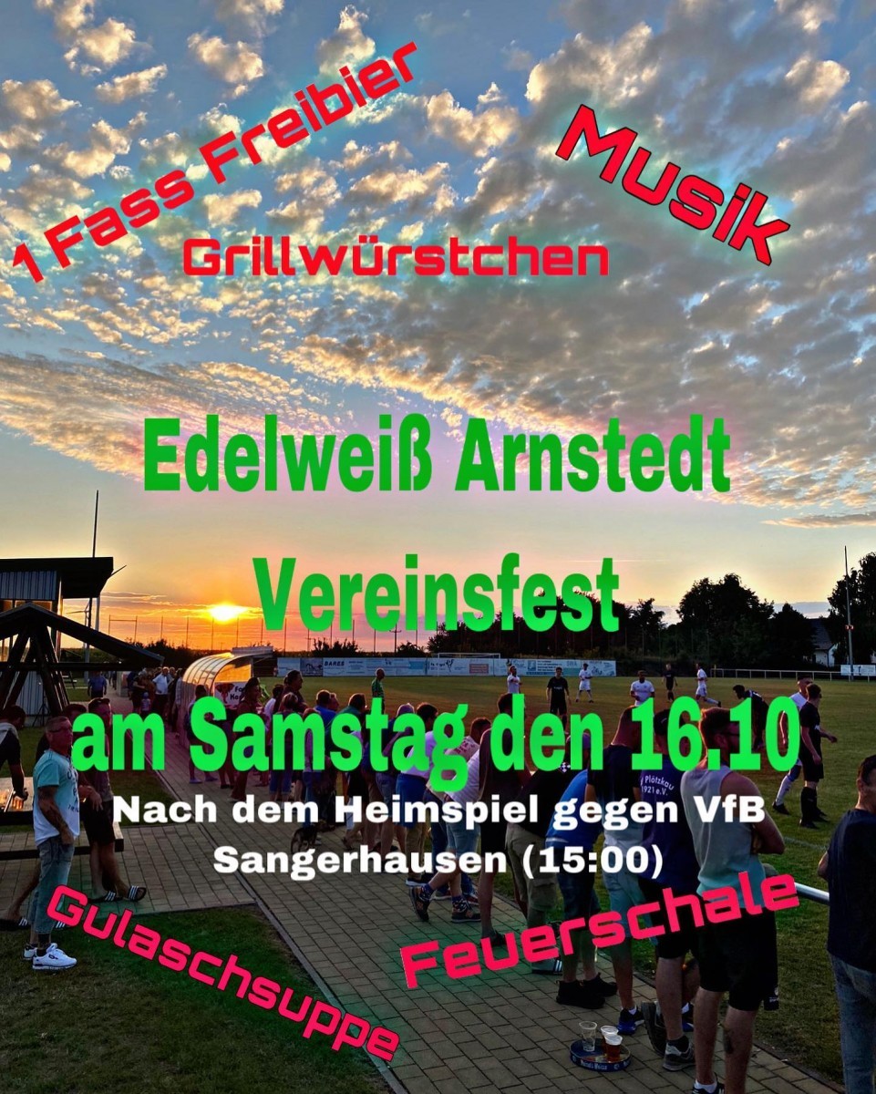 Edelweiß Vereinsfest am Samstag den 16.Oktober