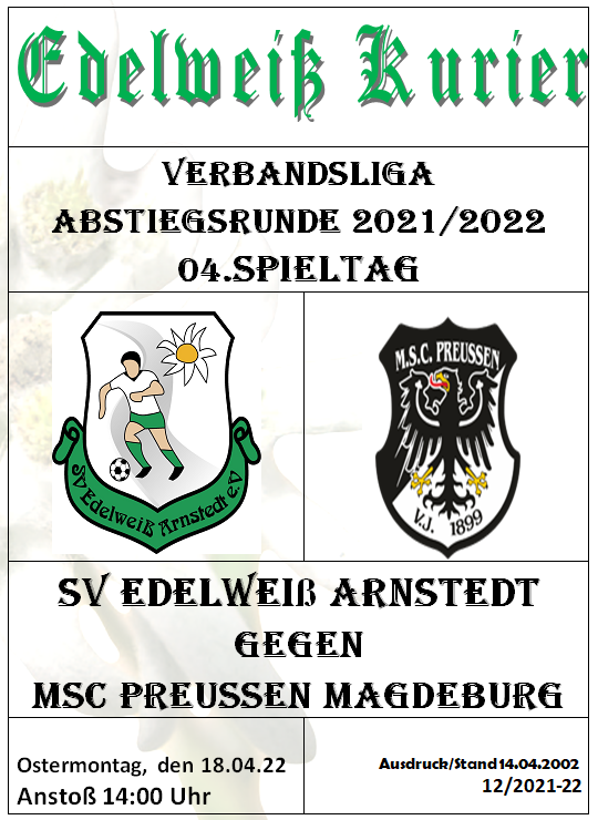 Programmheft 04.Spieltag - Preussen Magdeburg