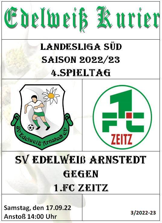 Programmheft 4.Spieltag - 1.FC Zeitz