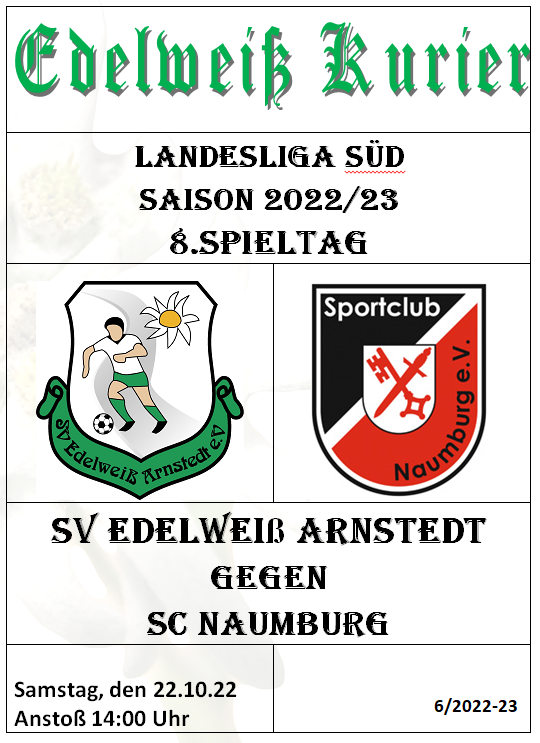 Programmheft 8.Spieltag - SC Naumburg