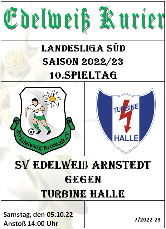 Programmheft  10.Spieltag - Turbine Halle