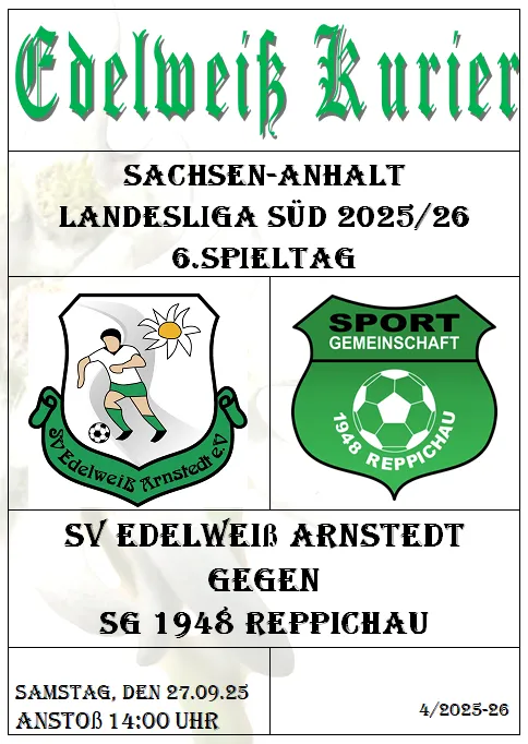 Programmheft 6.Spieltag - SG 1948 Reppichau