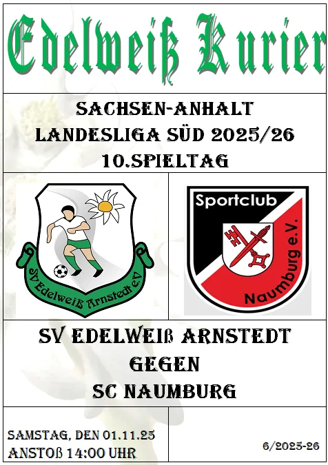 Programmheft 10.Spieltag - SC Naumburg