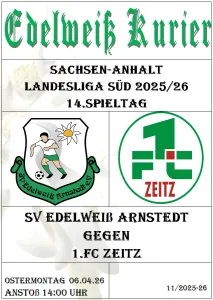 Programmheft 14.Spieltag - 1.FC Zeitz