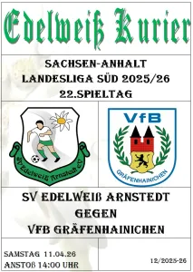 Programmheft 22.Spieltag - VfB Gräfenhainichen