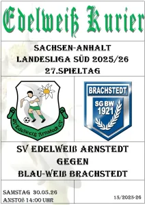 Programmheft 27.Spieltag - Blau Weiß Brachstedt