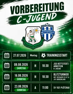Gemeinsam in die Zukunft – Unsere C-Jugend startet als JSG! 🟢🔵