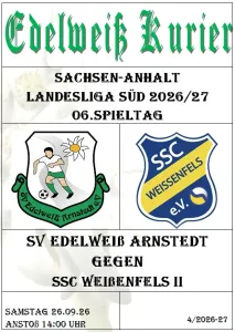 Programmheft 6.Spieltag - SSC Weißenfels II