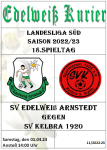 Programmheft 18.Spieltag - SV Kelbra 1920