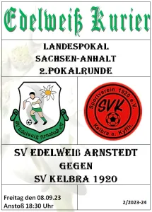 Programmheft 2.Runde Landespokal - SV Kelbra 1920