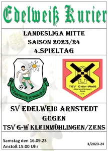 Programmheft 4.Spieltag - TSV G-W Kleinmühlingen/Zens