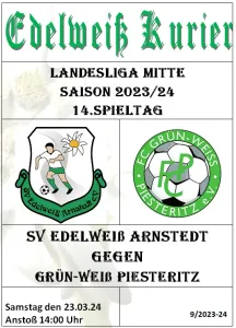 Programmheft 14.Spieltag - Grün-Weiß Piesteritz