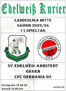 Programmheft 17.Spieltag - CFFC Germania 03